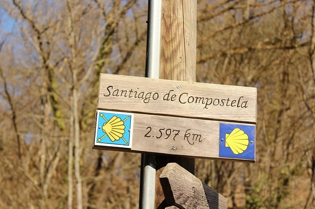 De route loopt ook vanuit Santiago de Compostela.